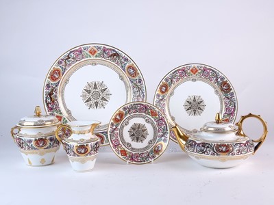 Lot 268 - Small group of Sèvres-style teawares after the Royal Hunting Service