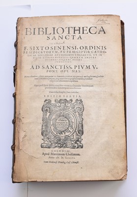 Lot 1158 - Biblotheca Sancta A F Sixto Senensi, Ordinis Praedicatorum, Ex Praecipuis Catholicae.