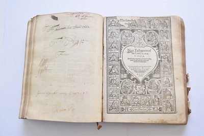 Lot 1155 - BIBLE.  4to Robert Barker, 1602.  Black Letter.