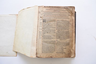 Lot 1153 - BIBLE. 4to, Robert Barker 1610.  Roman type, ruled in red throughout