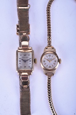 Lot 110 - Two Lady's 9ct gold bracelet watches