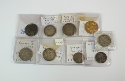 Lot 164 - A collection of shillings and sixpences