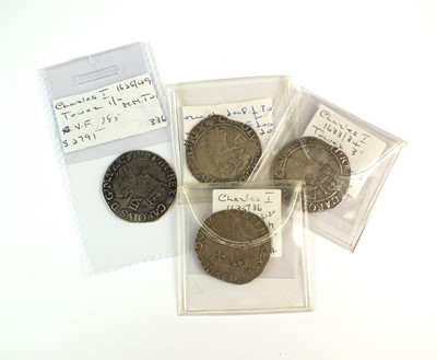 Lot 166 - Charles I, four hammered silver shillings