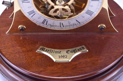 Lot 421 - A Mappin & Webb Maritime mantel clock of bell form
