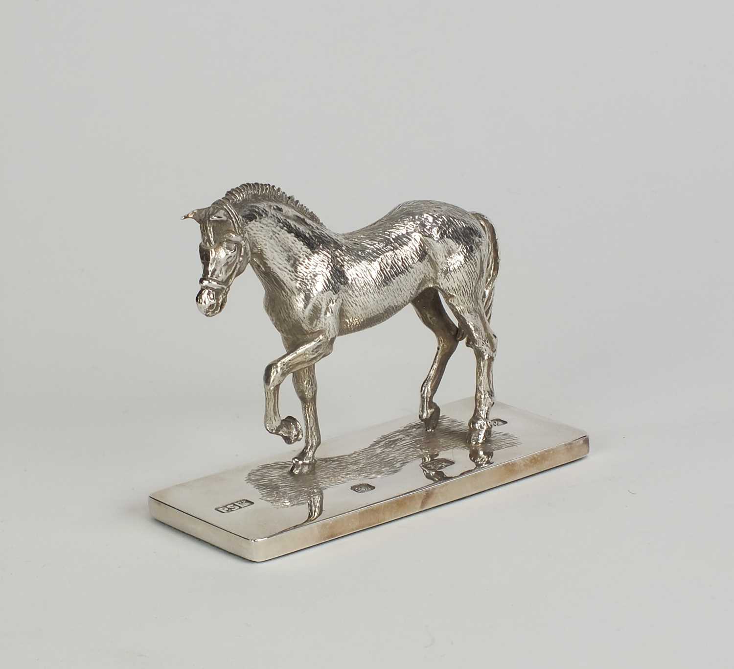 Lot 11 - A silver model of a horse
