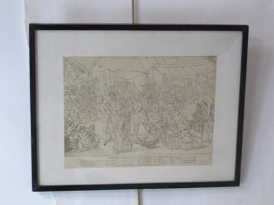 Lot 296 - After Johan  Zoffany RA.(1733-1810) Colonel  Mordaunt's Cock Match, hand -coloured mezzotint  a/f