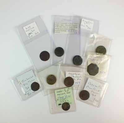 Lot 230 - A collection of 17th century copper tradesmans tokens