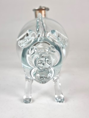 Lot 187 - A mid-century Scandinavian glass gin pig decanter