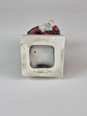 Lot 273 - German porcelain figure of Russian peasant woman with baby, 19th century