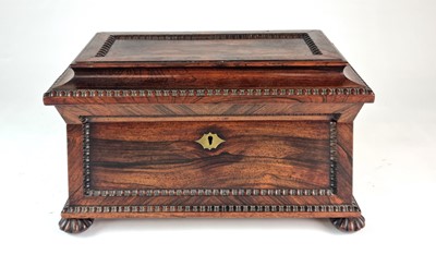 Lot 305 - A Regency rosewood tea caddy