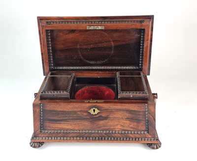 Lot 305 - A Regency rosewood tea caddy