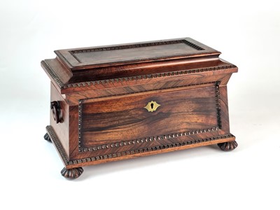Lot 305 - A Regency rosewood tea caddy
