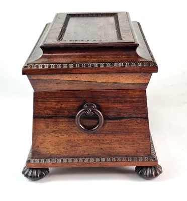 Lot 305 - A Regency rosewood tea caddy