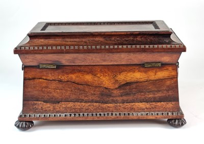 Lot 305 - A Regency rosewood tea caddy