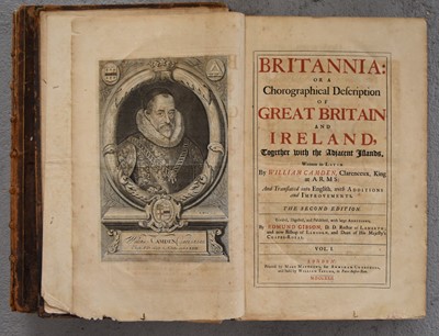 Lot 1046 - CAMDEN, William, Britannia, 2 vols folio, 1722