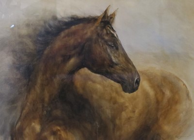 Lot 338 - Gary Benfield (b1965) A bay thoroughbred