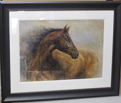 Lot 338 - Gary Benfield (b1965) A bay thoroughbred