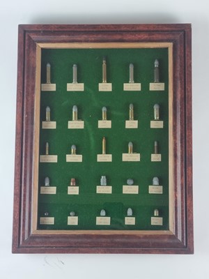 Lot 208 - Framed display of inert ammunition