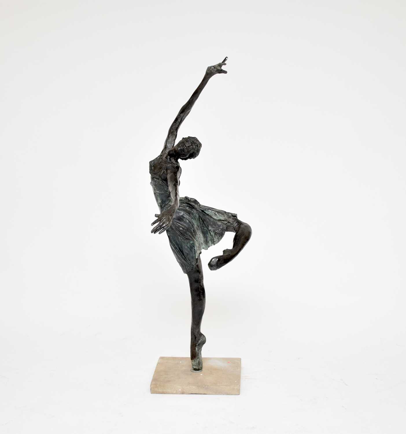 Lot 465 - A pair of large cast resin garden/conservatory sculptures of ballet dancers