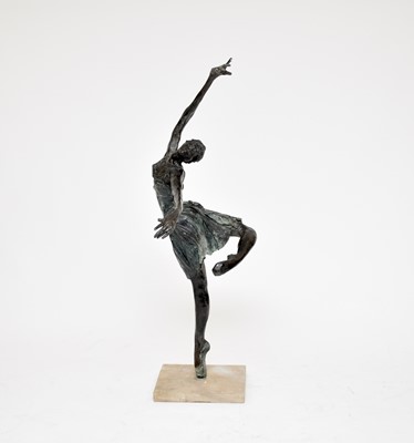 Lot 465 - A pair of large cast resin garden/conservatory sculptures of ballet dancers