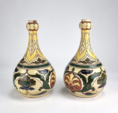 Lot 230 - A pair Salopian (Benthall, Shropshire) vases