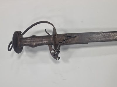 Lot Indo-Persian flintlock combination tulwar-type sword