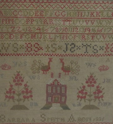 Lot 302 - A Sampler by Barbara Smith (active circa 1830)