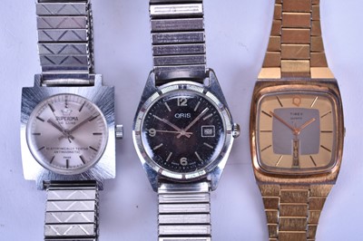Lot 111 - Three gentleman's wristwatches: Oris, Superoma and Timex