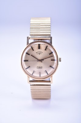 Lot 103 - Rotary: A gentleman's 9ct gold wristwatch