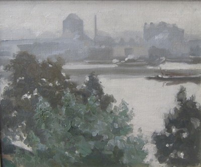 Lot 354 - Robertine Heriot,(1869-1962) View of the Thames, London