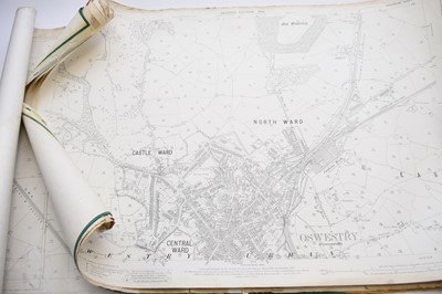 Lot 361 - A collection of early 20th century ordnance survey maps, Shropshire region