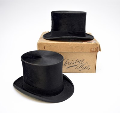 Lot 473 - Two silk top hats