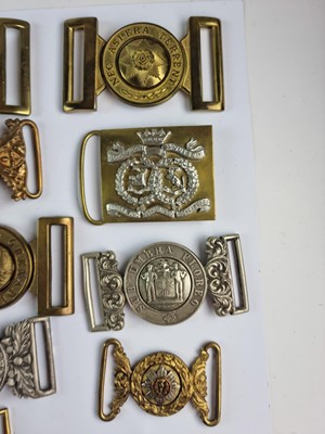 Lot A collection of fifteen brass and white metal...