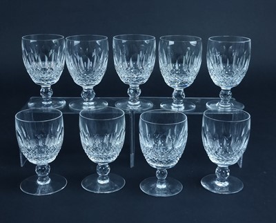 Lot 191 - Nine Waterford Crystal Colleen pattern goblets