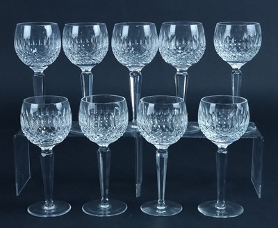 Lot 192 - Nine Waterford Crystal Colleen hock wine glasses