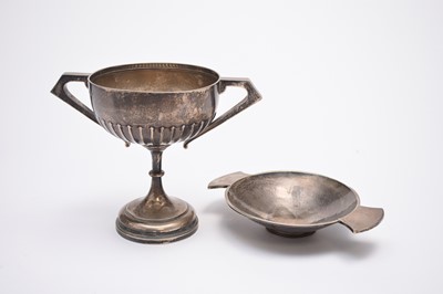 Lot 35 - A Scottish silver quaich and a silver trophy cup