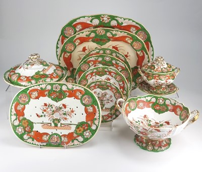 Lot 185 - A large English dinner service, probably Mason's Ironstone