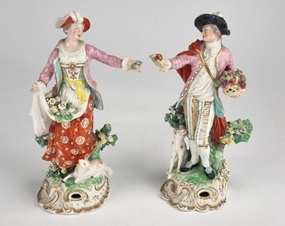 Lot 267 - Pair of Derby models of a Dresden Shepherd and Shepherdess