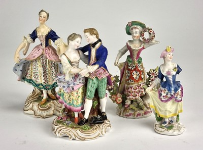 Lot 224 - A group of Derby figures