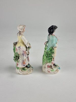 Lot 161 - Pair of Derby figures of the Dresden Shepherd and Shepherdess