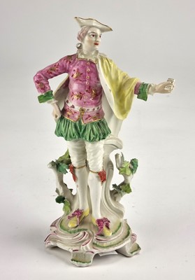 Lot 221 - Derby figure of a Ranelagh Dancer, 18th century