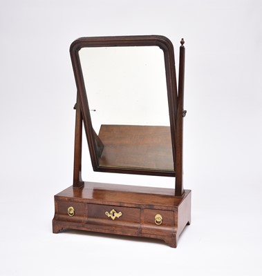 Lot 528 - A George III mahogany toilet mirror