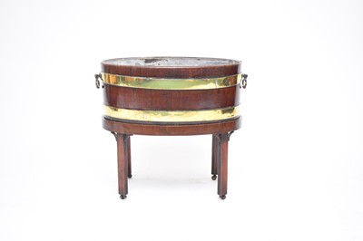 Lot 530 - A 19th century mahogany coopered jardiniere/wine cooler