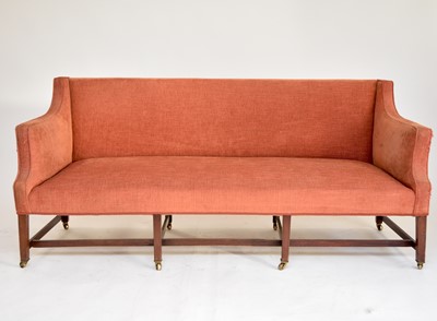 Lot 531 - A George III upholstered mahogany settee