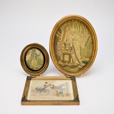 Lot 366 - Two 18th/19th century embroidered panels