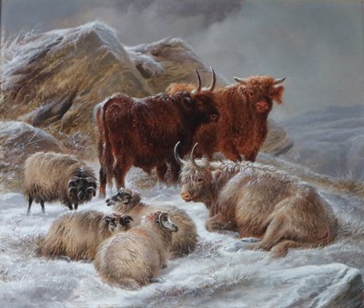 Lot 258 - Charles Jones (British 1836 - 1902) Winter Pastures