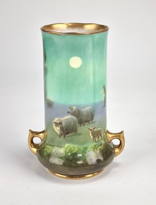 Lot 245 - A Royal Doulton vase painted with sheep