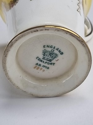 Lot 247 - Coalport yellow Empire-style service and a further cased Coalport Athlone Marone service