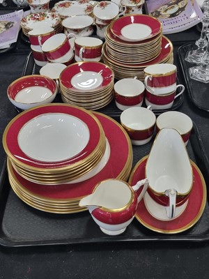Lot 256 - Coalport Athlone Marone dinner and coffee service