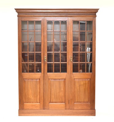 Lot 589 - A George III style mahogany glazed bookcase